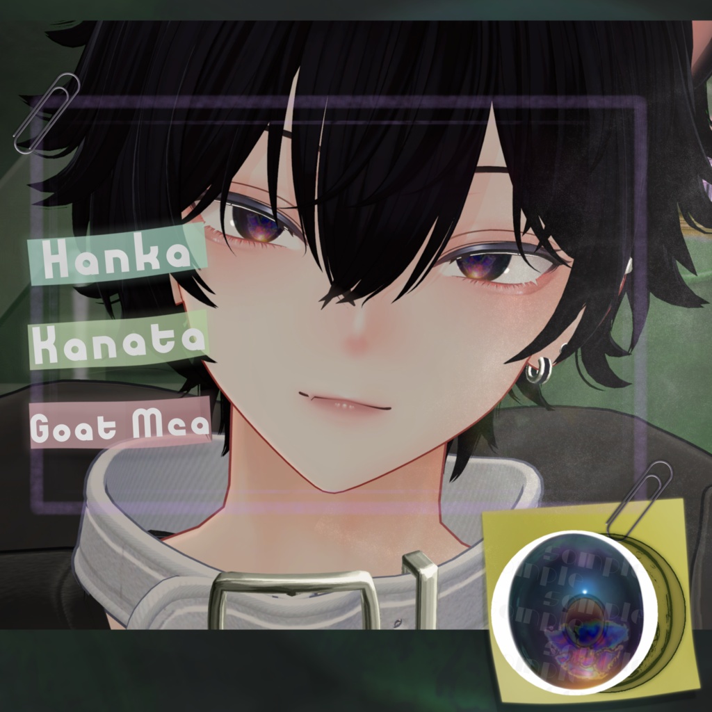 【7アバター対応】Metal bacteria eye texture