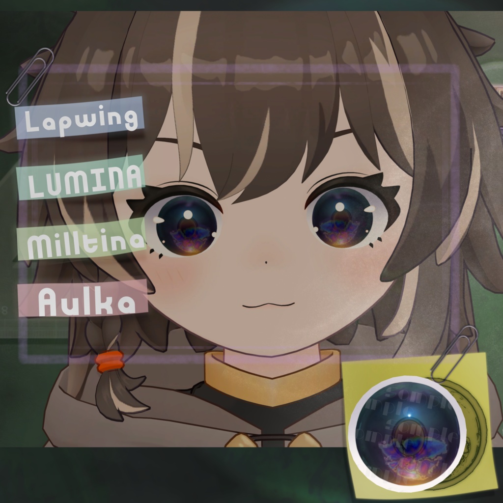 【7アバター対応】Metal bacteria eye texture