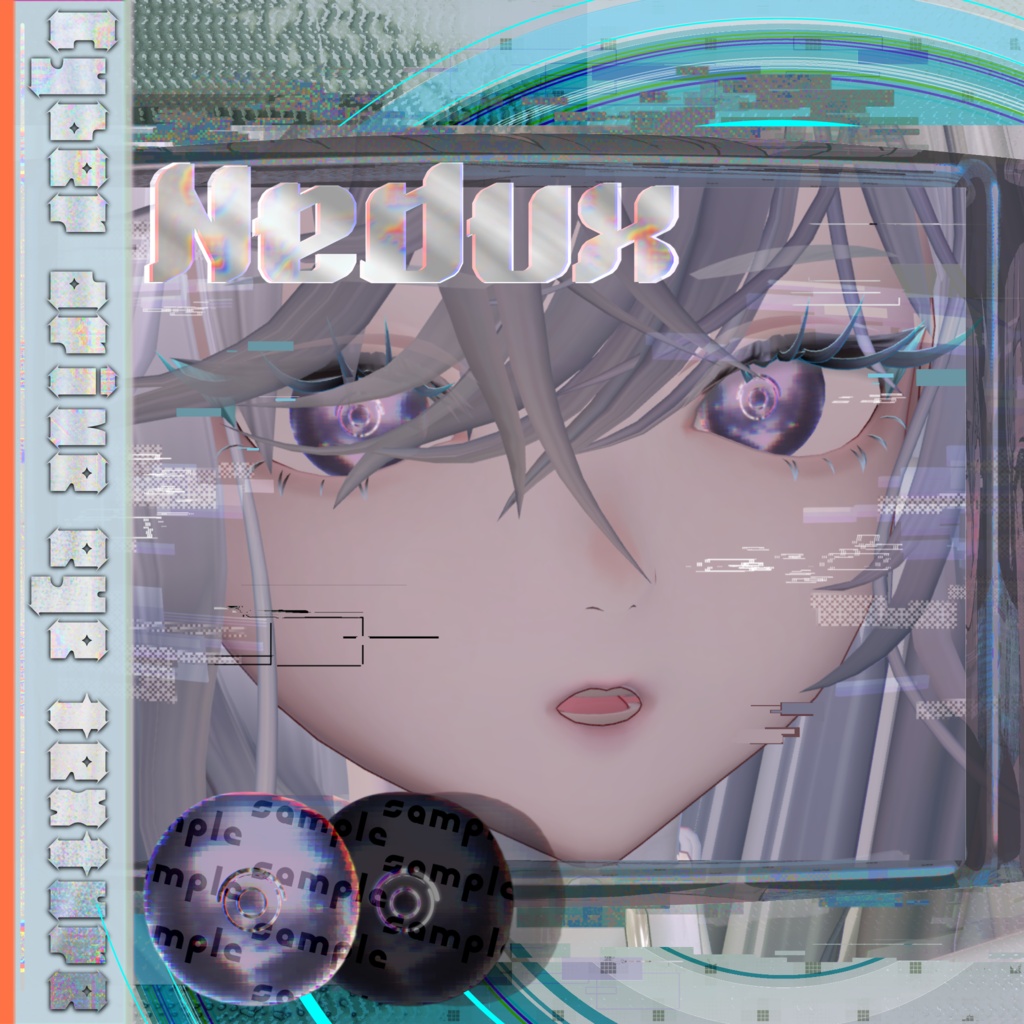 【複数アバター対応】Cyber dive eye texture+emission