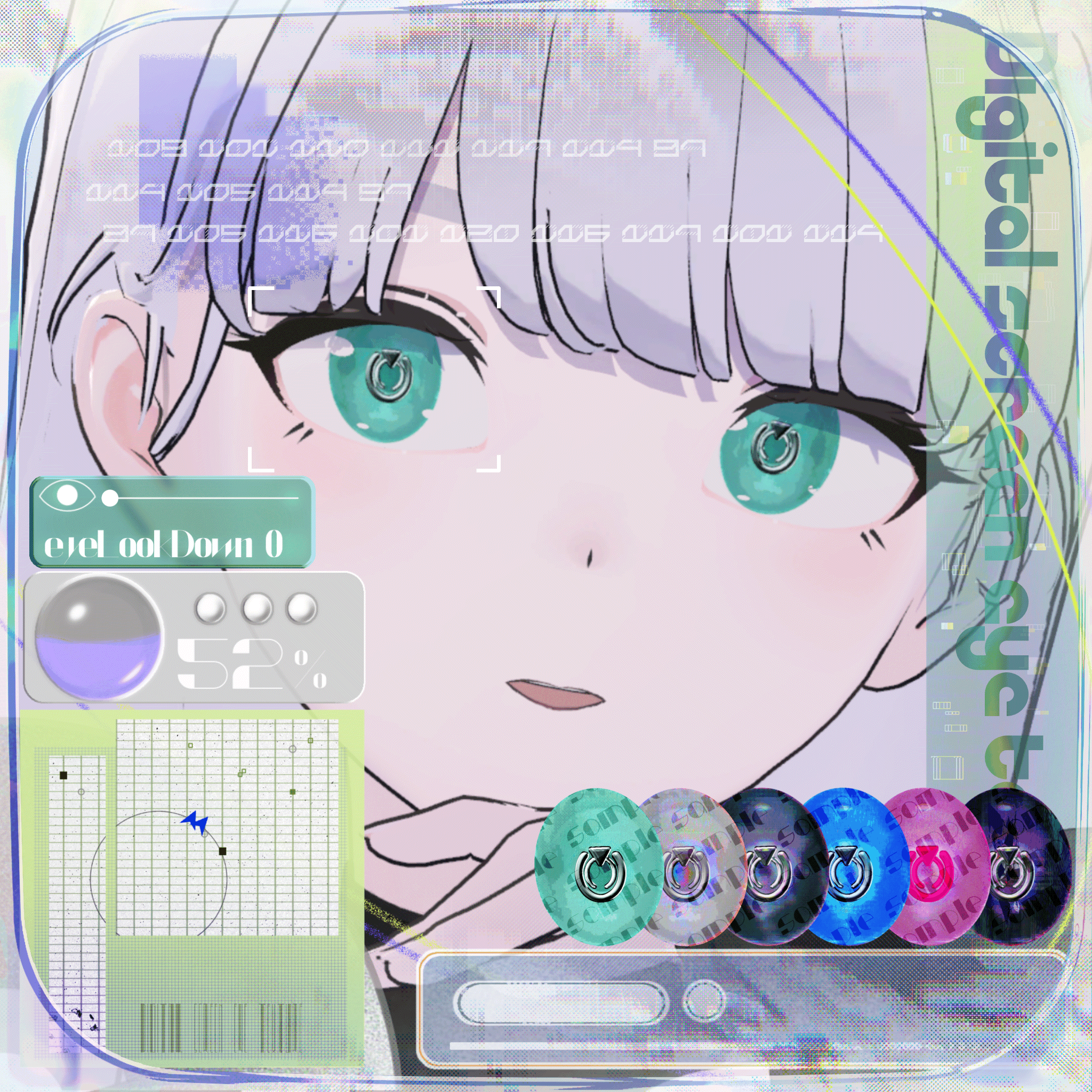 6colors【Lapwing】Digital screen eye texture