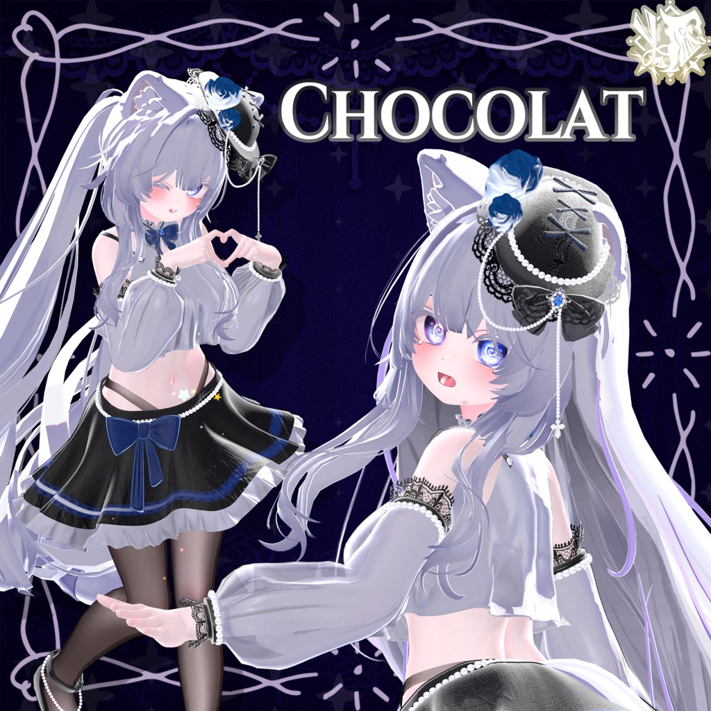 Nocturne Rose|透け感マテリアル追加🌹【14アバター対応】