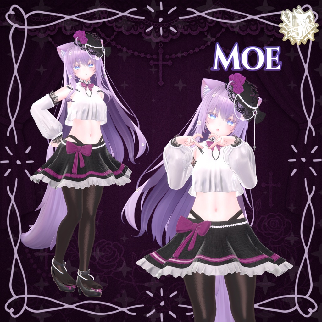 Nocturne Rose|透け感マテリアル追加🌹【14アバター対応】