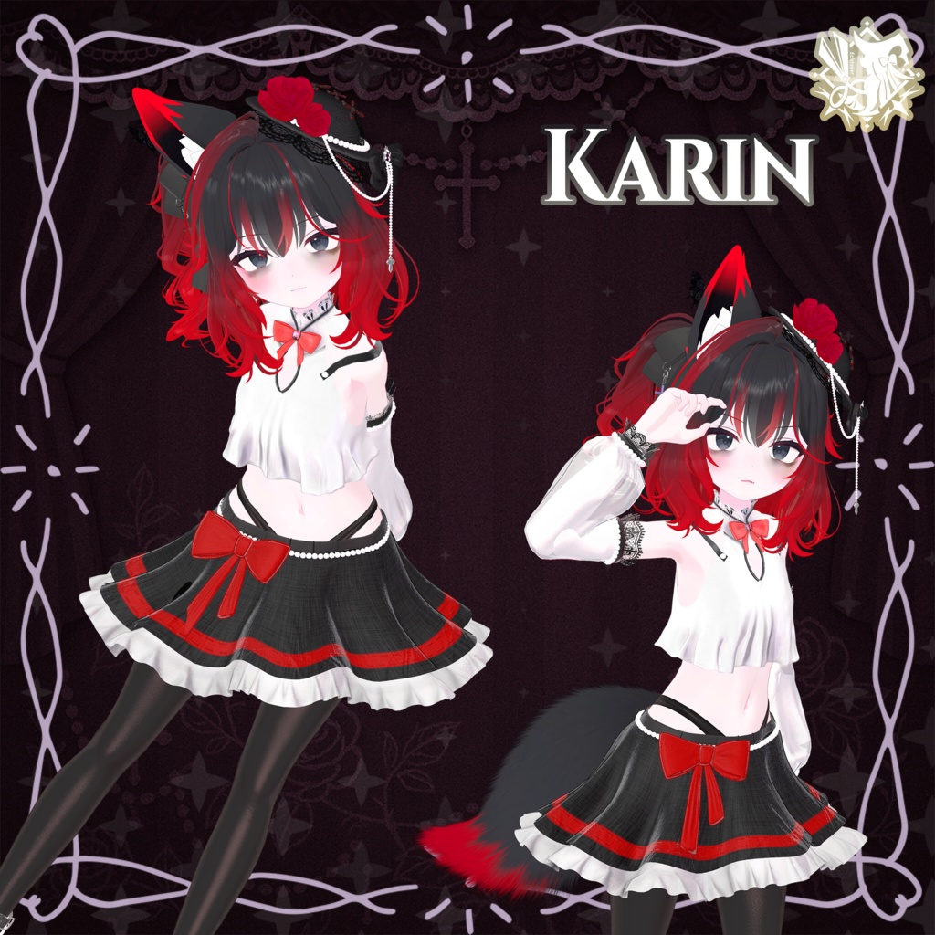 Nocturne Rose|透け感マテリアル追加🌹【14アバター対応】