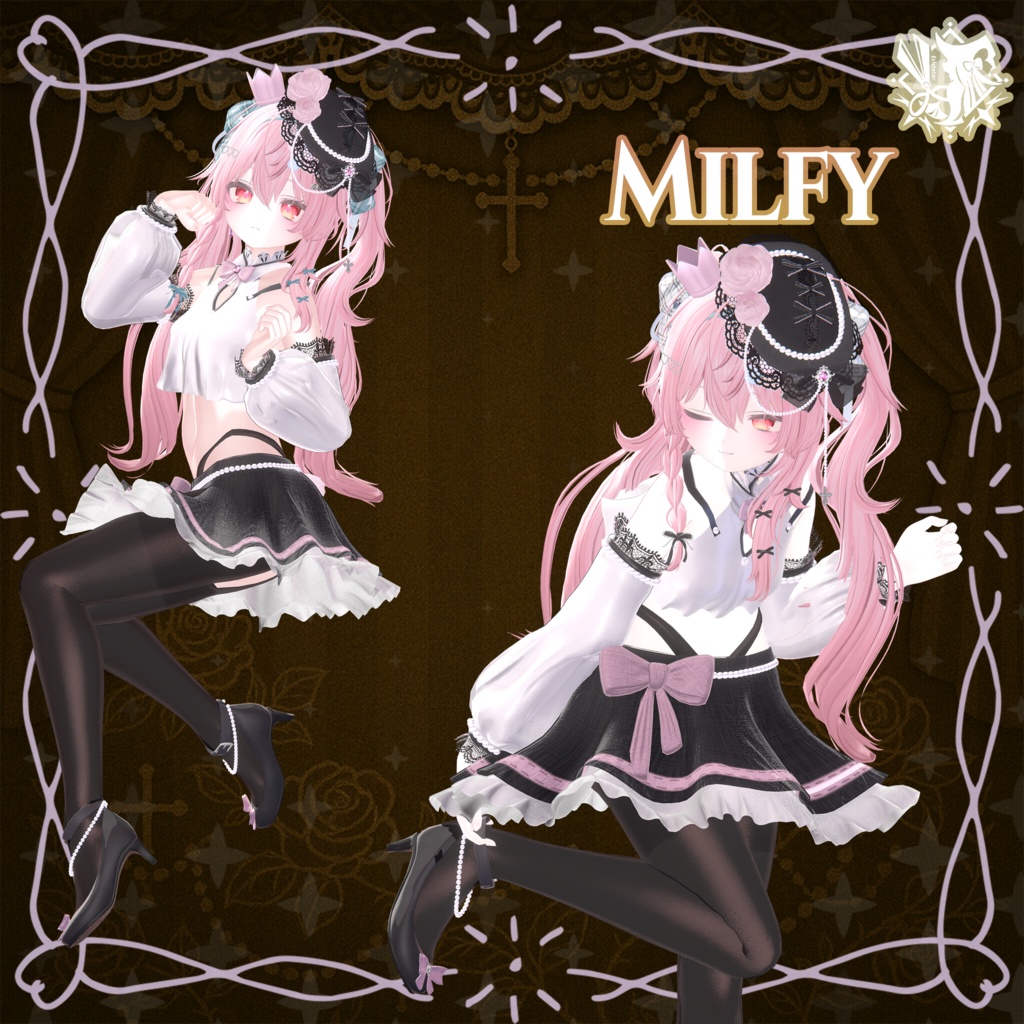 Nocturne Rose|透け感マテリアル追加🌹【14アバター対応】