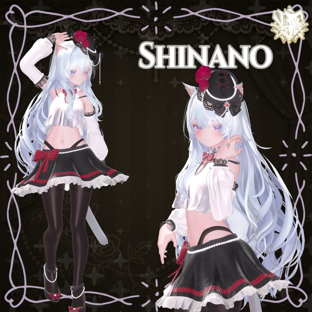 Nocturne Rose|透け感マテリアル追加🌹【14アバター対応】