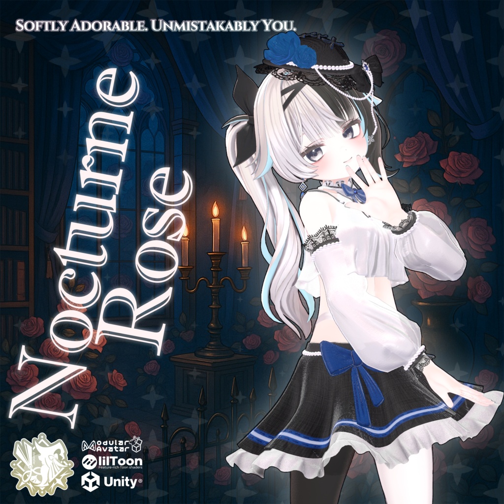 Nocturne Rose|透け感マテリアル追加🌹【14アバター対応】