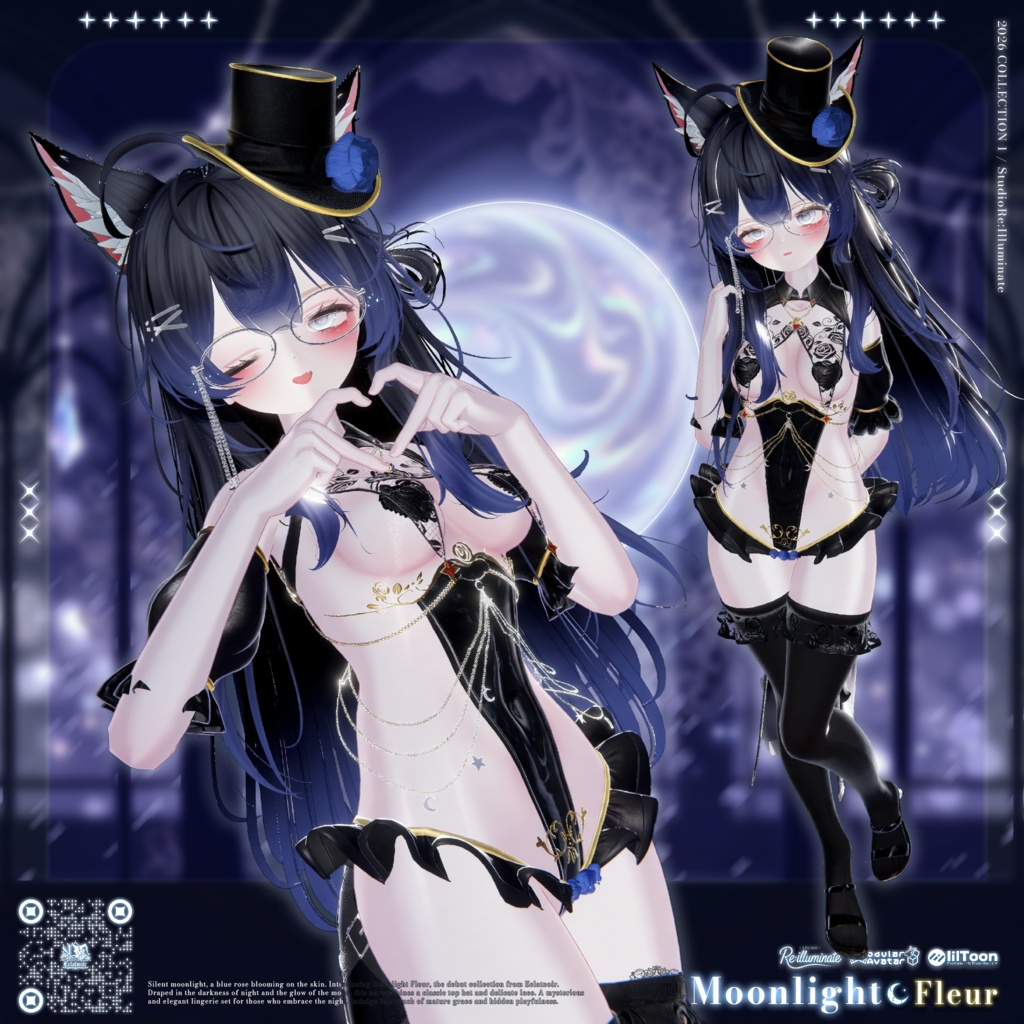 🌙セール中!🌙🎩Moonlight Fleur - Eclatnoir 1st Collection「17アバター対応」