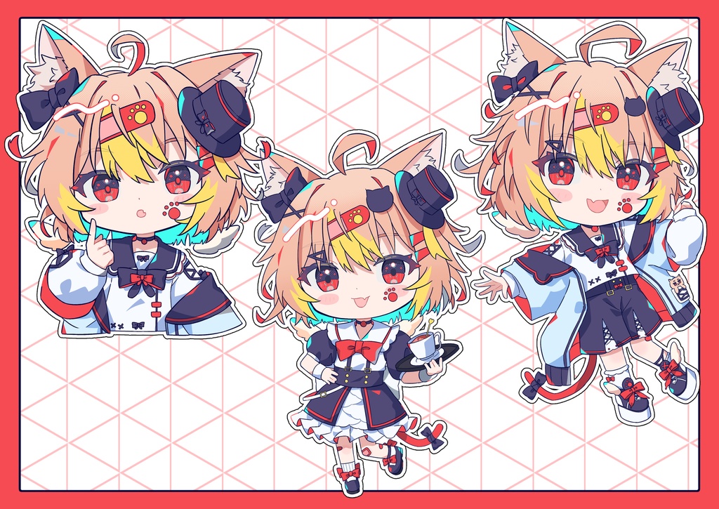 【C107】ミニキャラステッカー