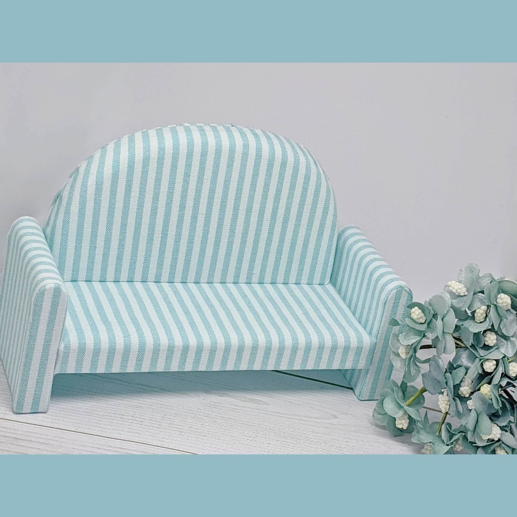 【10-11cm/オビツ11 size】マカロンカラーのころんとソファ