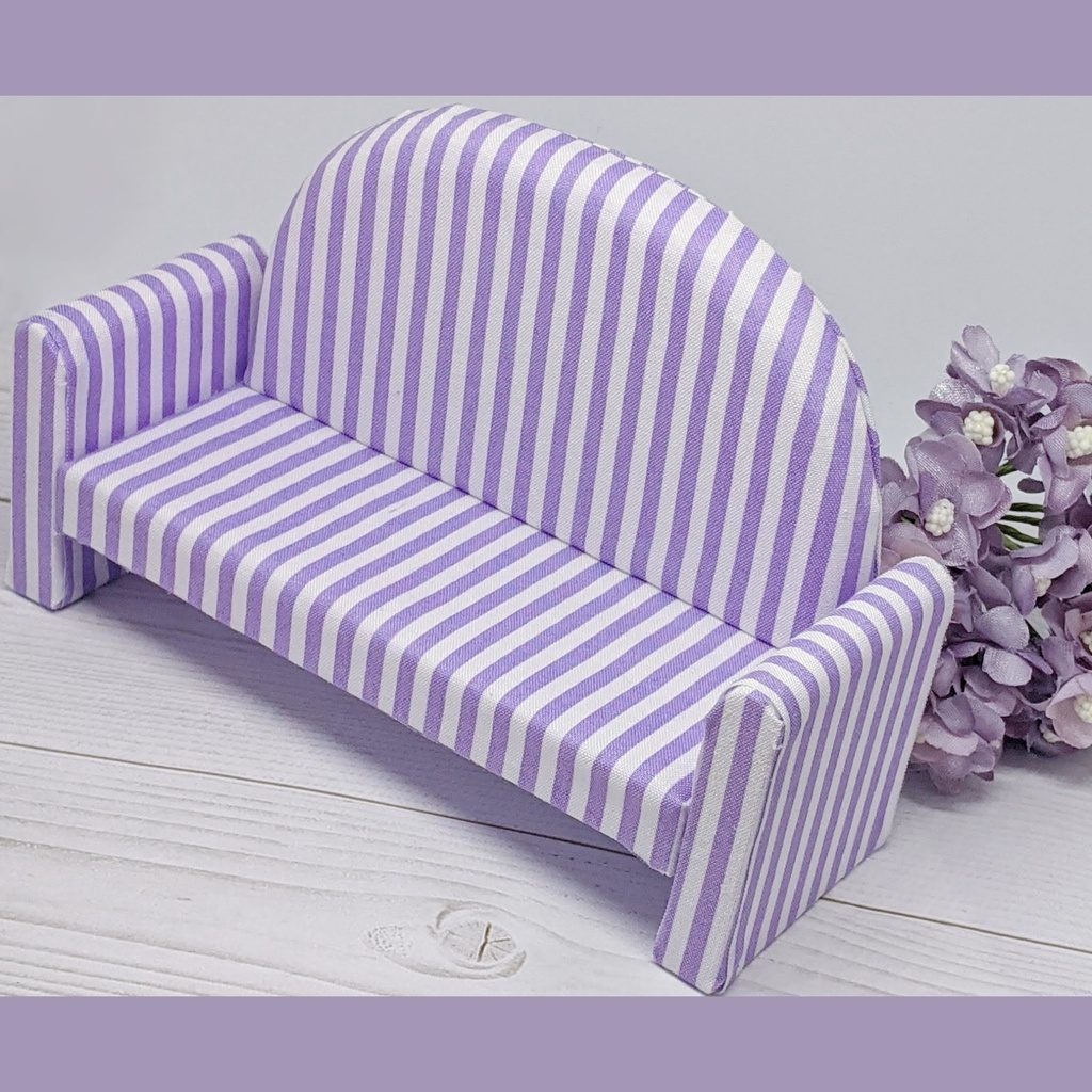 【10-11cm/オビツ11 size】マカロンカラーのころんとソファ