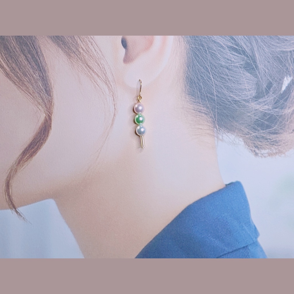 花も団子もピアス