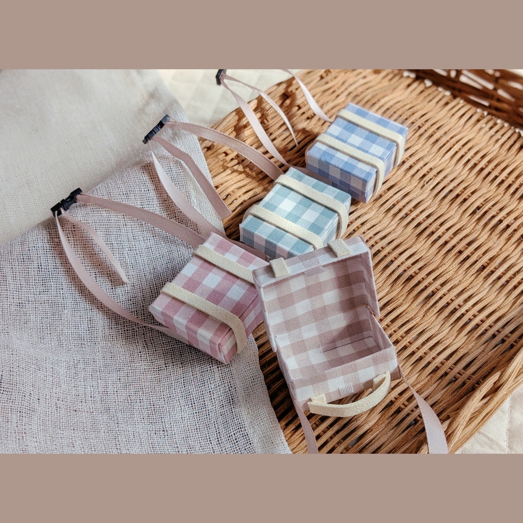 【20cm size】君と旅するトランクポシェット - check -