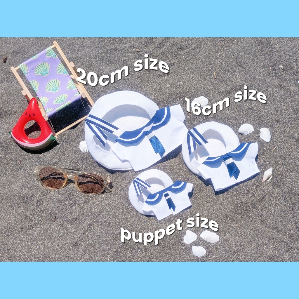 【puppet / 16cm / 20cm size】マリンセーラーセット