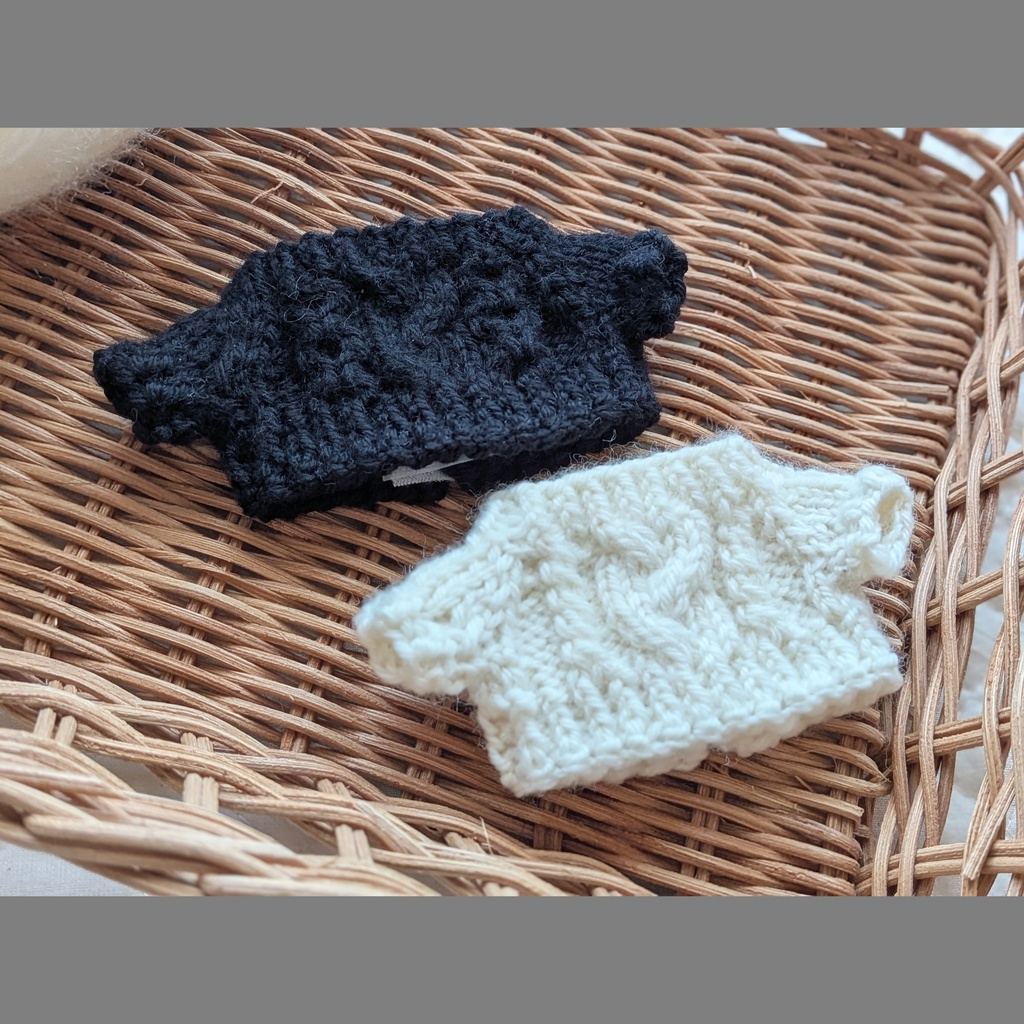 【16cm size】まったりケーブルセーター