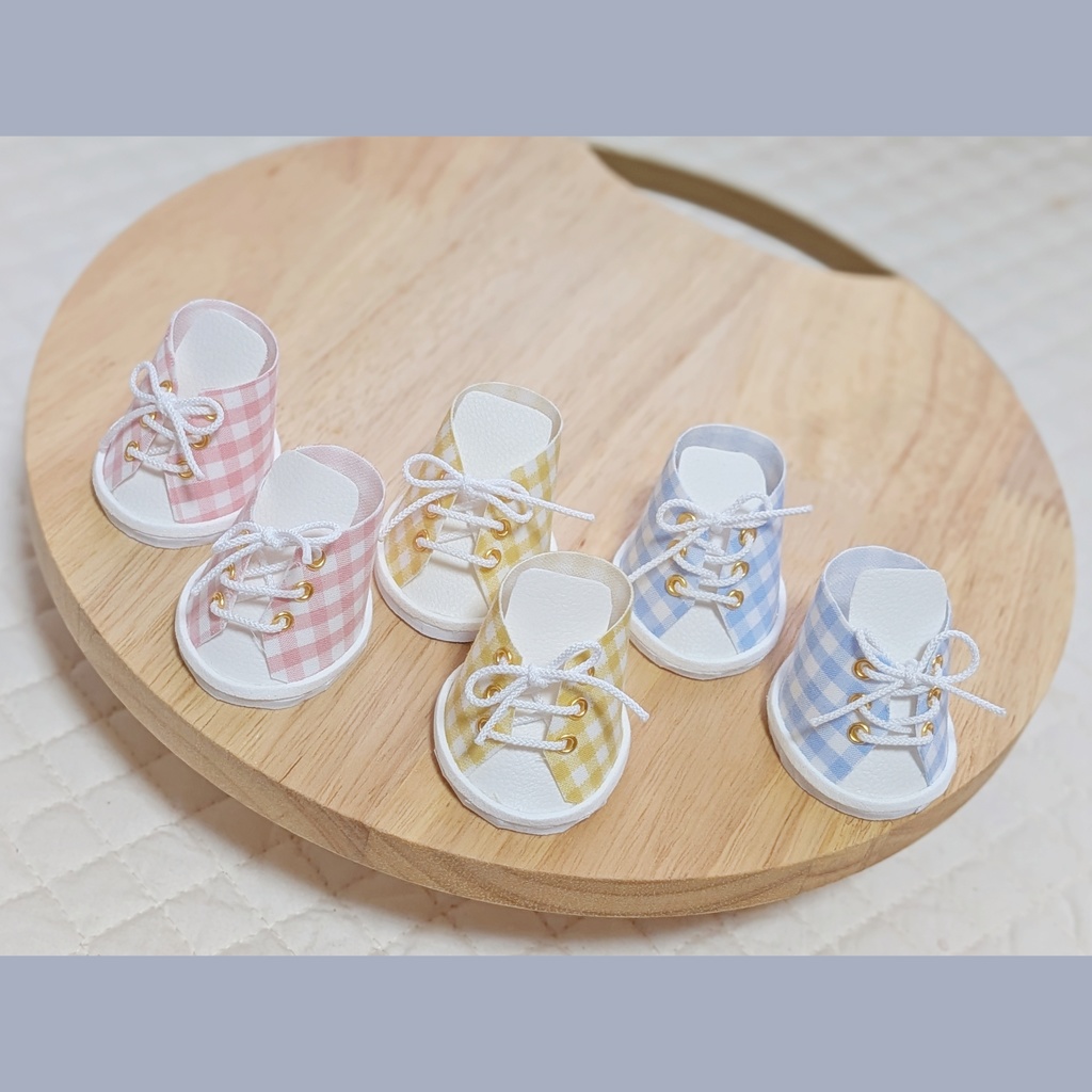 【20cm size】でっかいさんのお靴 - gingham -