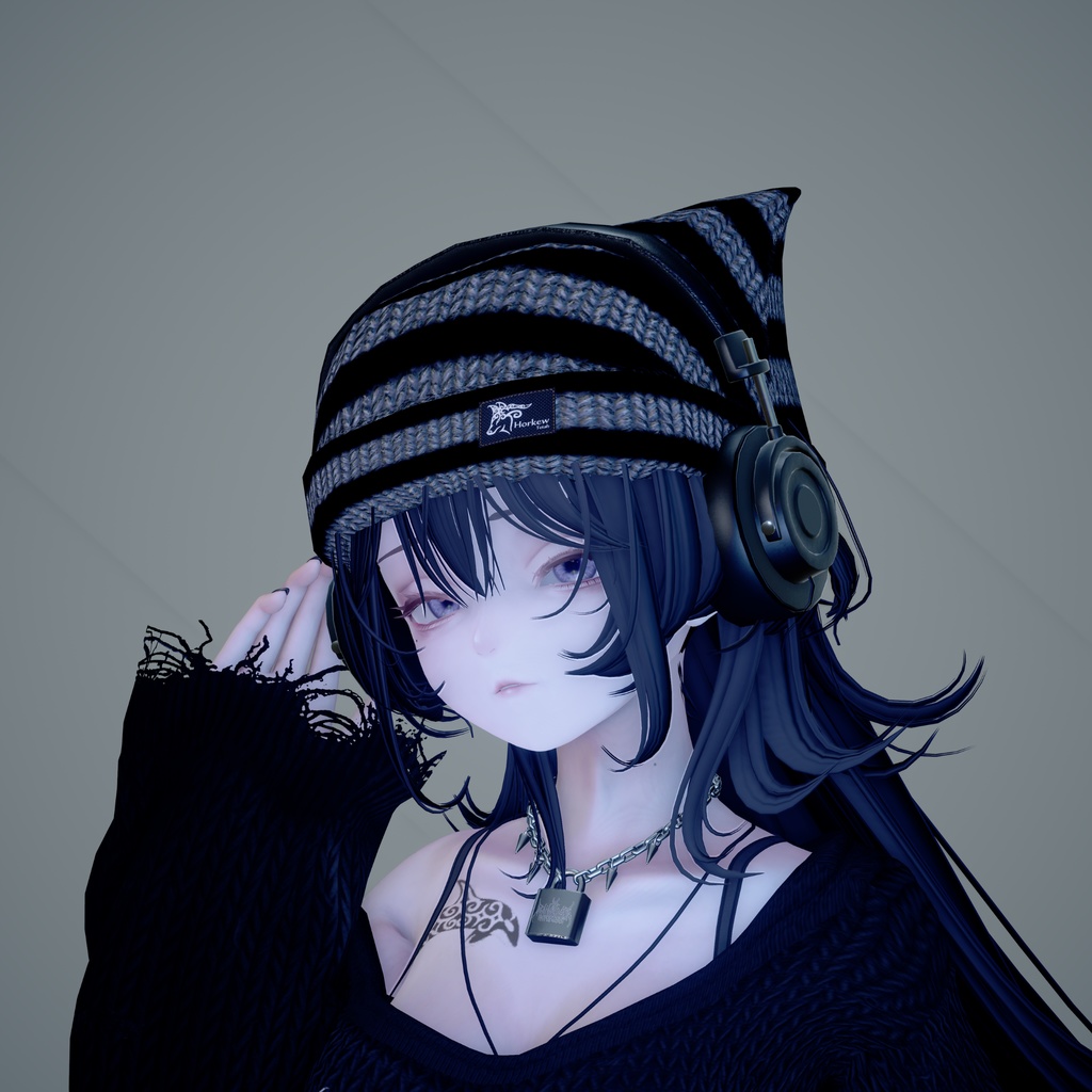 【100%OFF】Cat knit cap & headphone