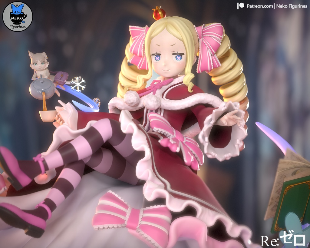 ベアトリス Beatrice Re:Zero (3Dプリント用STLデータ)