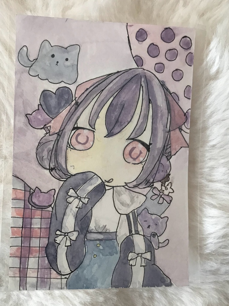 お団子の女の子