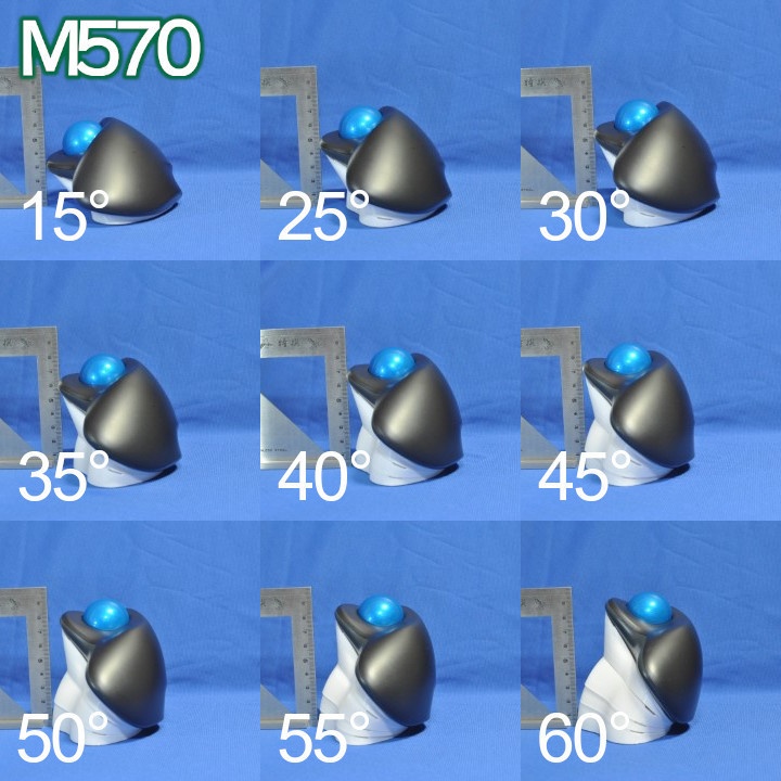 logicool M570角度調整スタンド白