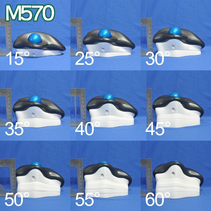 logicool M570角度調整スタンド白