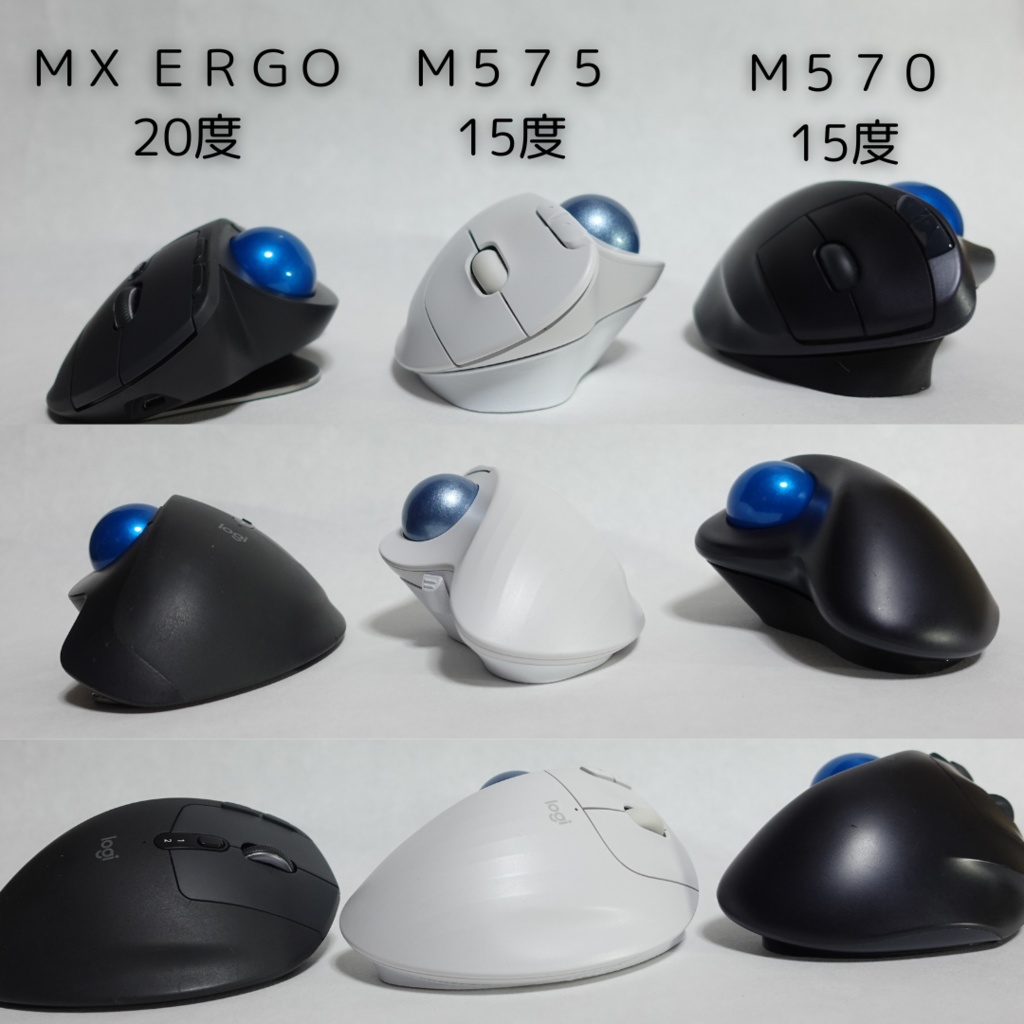 logicool M575角度調整スタンドVer2白(裏面ボタン対応)