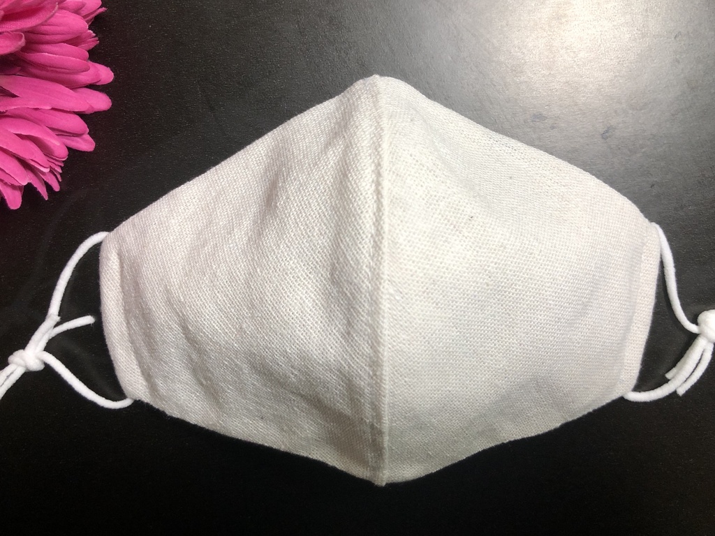 コットンリネン × ダブルガーゼ 内側がおしゃれな 布マスク フィルターなどを入れられるポケット付き 匿名配送