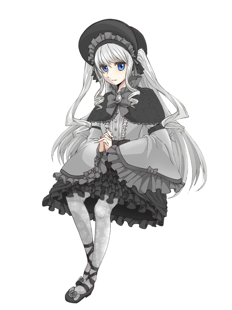 座るロリ服少女NPC立ち絵/フリー素材