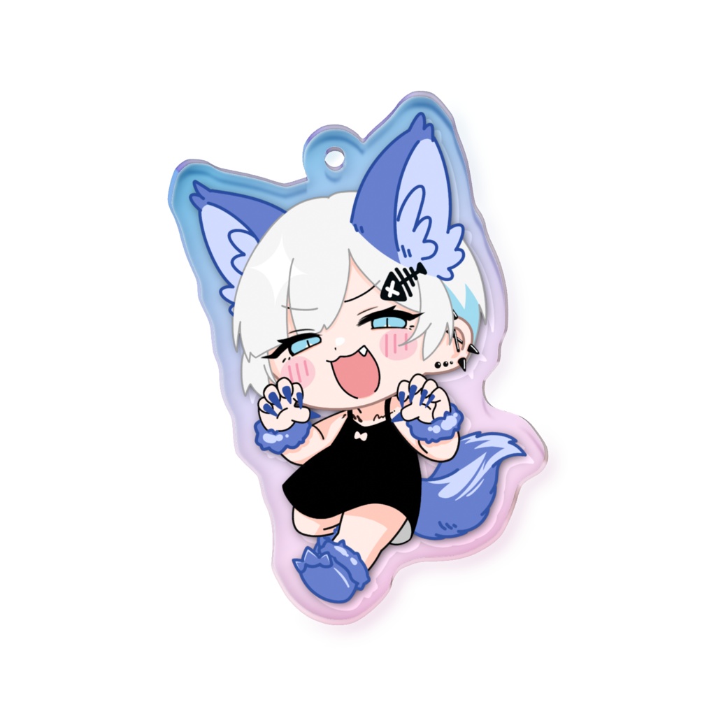 2025年 ハロウィンいか オーロラアクリルキーホルダー