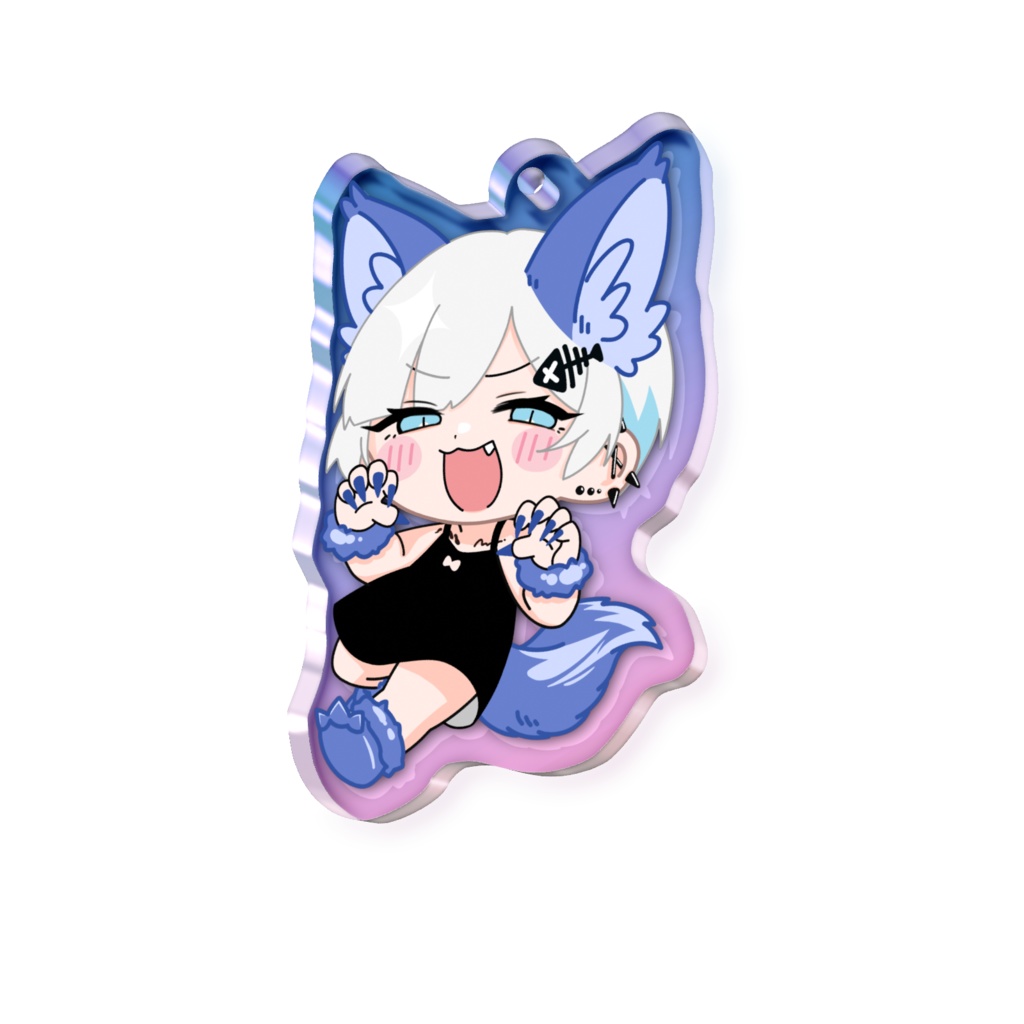 2025年 ハロウィンいか オーロラアクリルキーホルダー