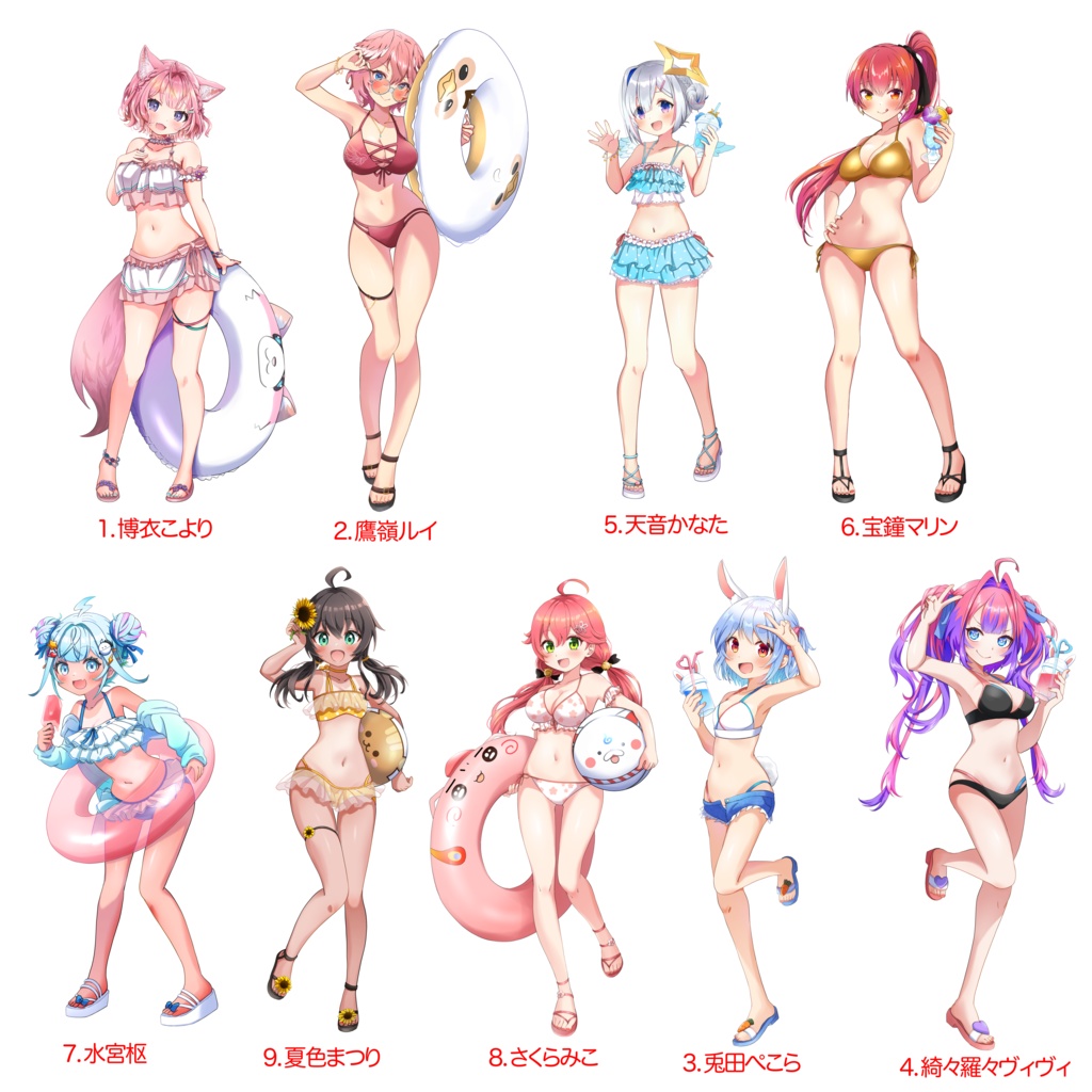 hololive 水着アクリルスタンド