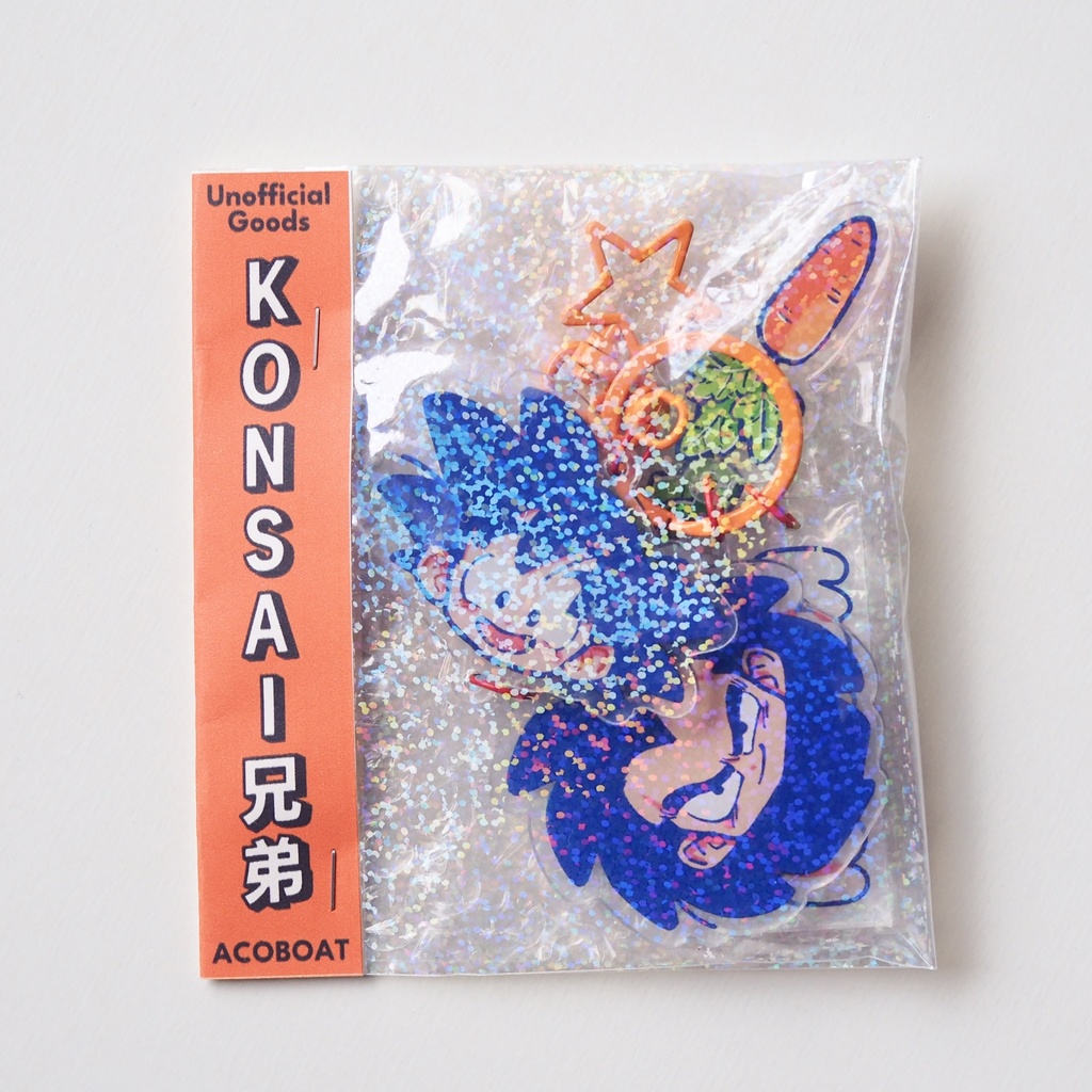 根菜兄弟連結アクキー（オレンジ）