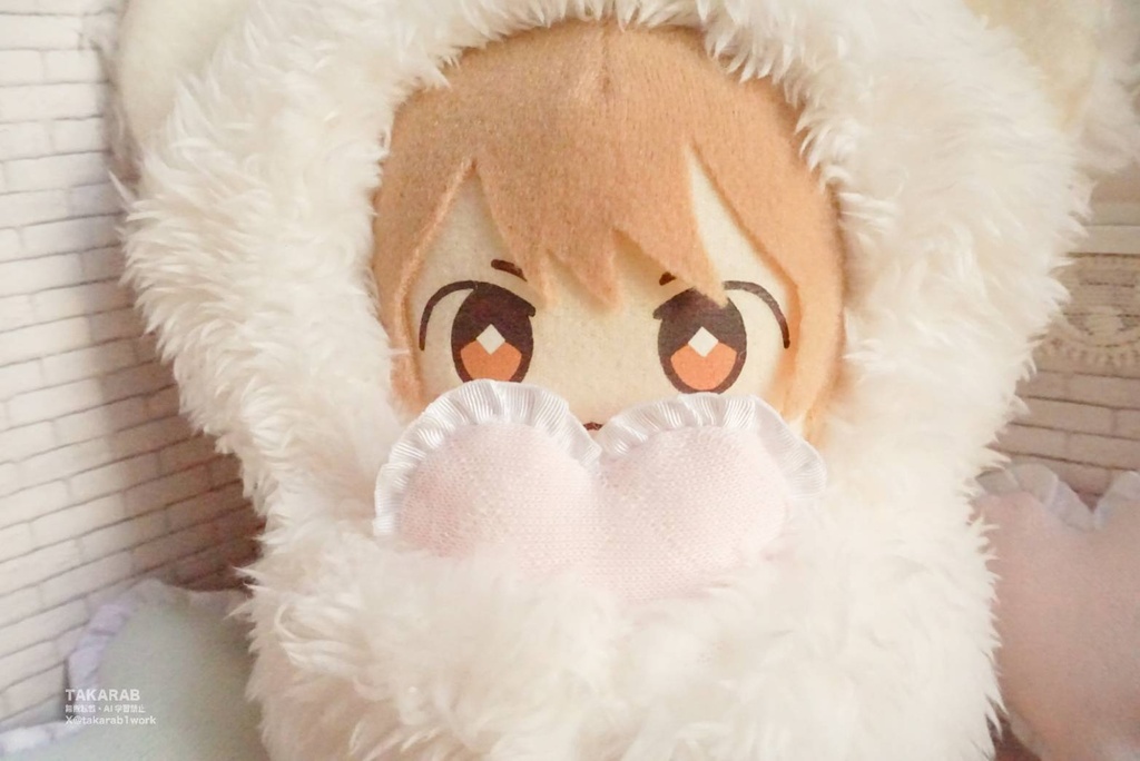 王冠くま+ハートクッション(10cm~11cm)