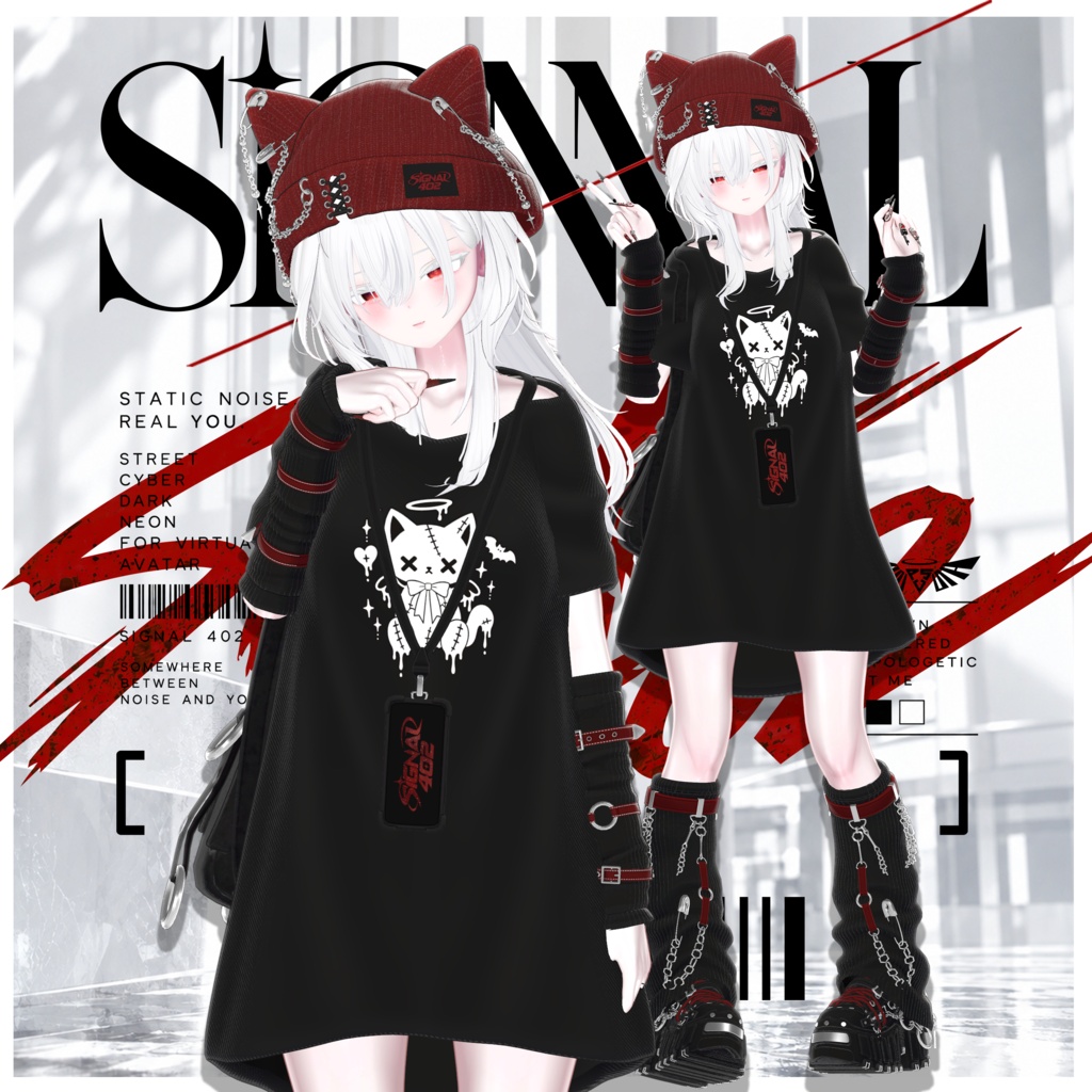 🎉 ~10/2 SALE 中|16アバター対応|𝐒𝐈𝐆𝐍𝐀𝐋 𝟒𝟎𝟐 👻🖤