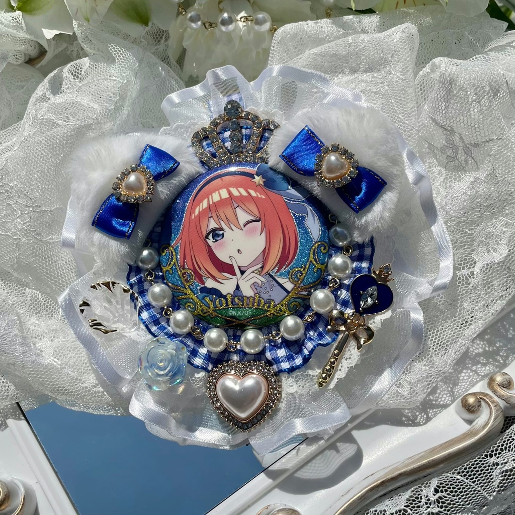 【54〜57mm缶対応】💙Bleu Rêverie💙猫耳ver.