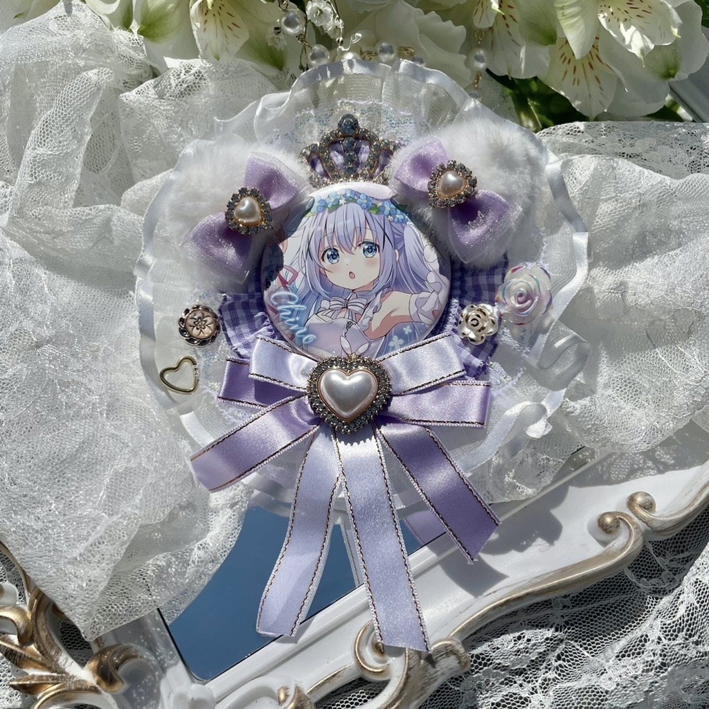 【54〜58mm缶対応】💜Lavande Royale💜 猫耳ver.