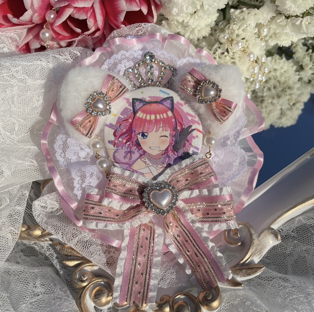 【54〜58mm缶対応】💗Rosé Bonbon 💗猫耳ver.