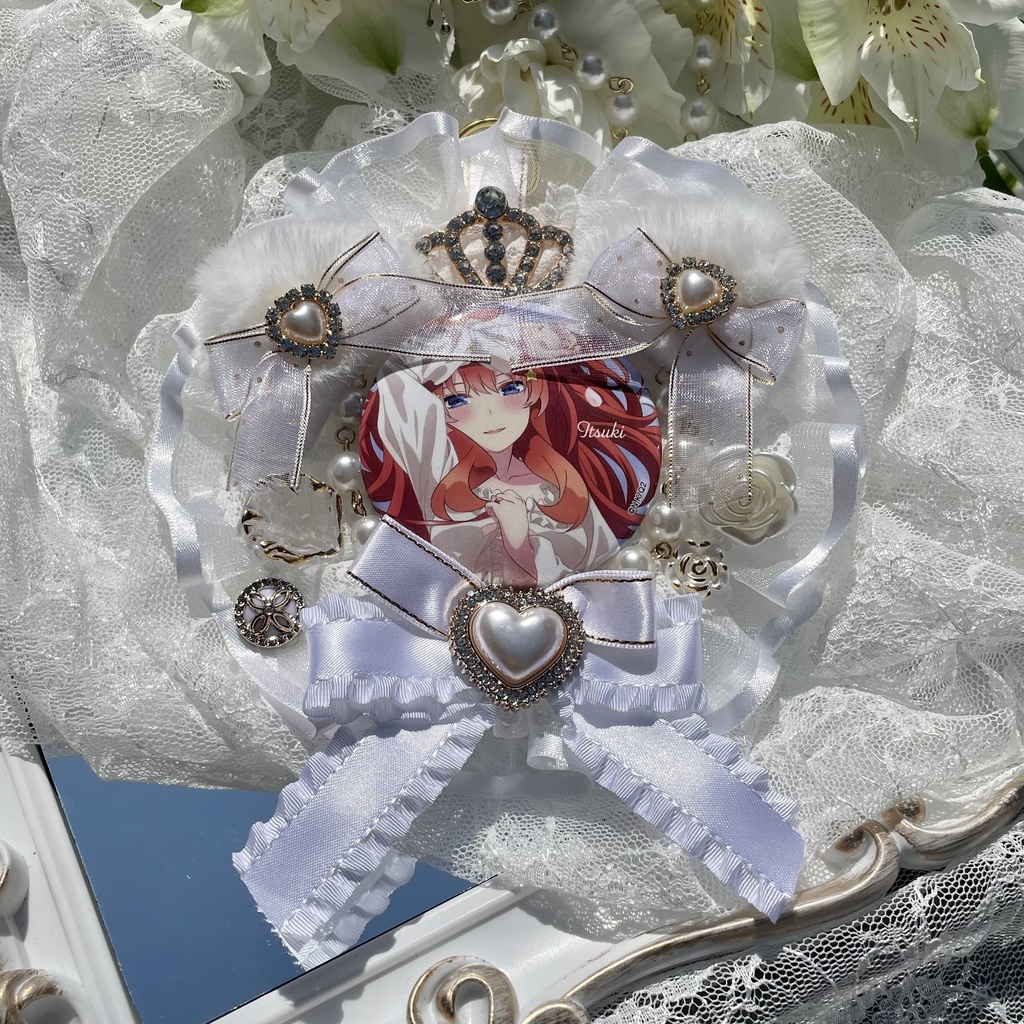 【54〜58mm缶対応】🤍Blanche Sucrée🤍猫耳ver.