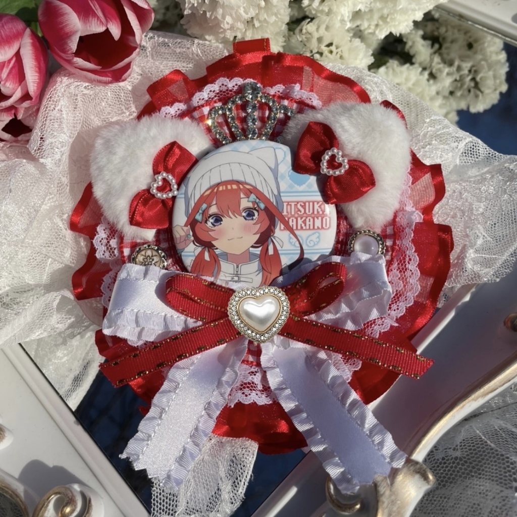 【54〜58mm缶対応】❤️Rouge Fraise❤️猫耳ver.