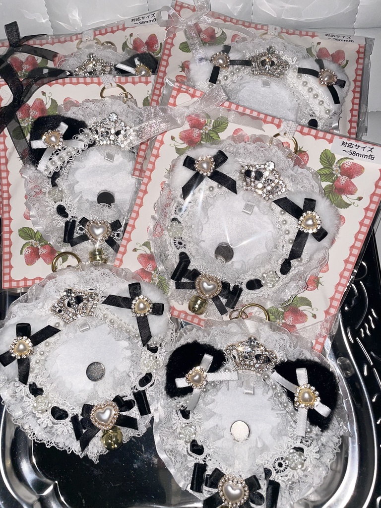 【猫耳メイド】ロゼット(〜58mm缶バッジ)