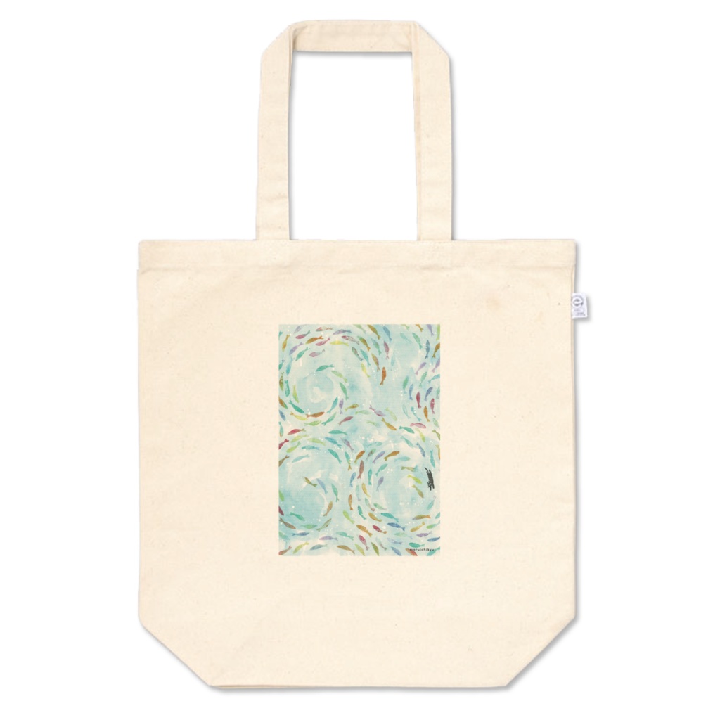 ぐるぐる回るさかなトート