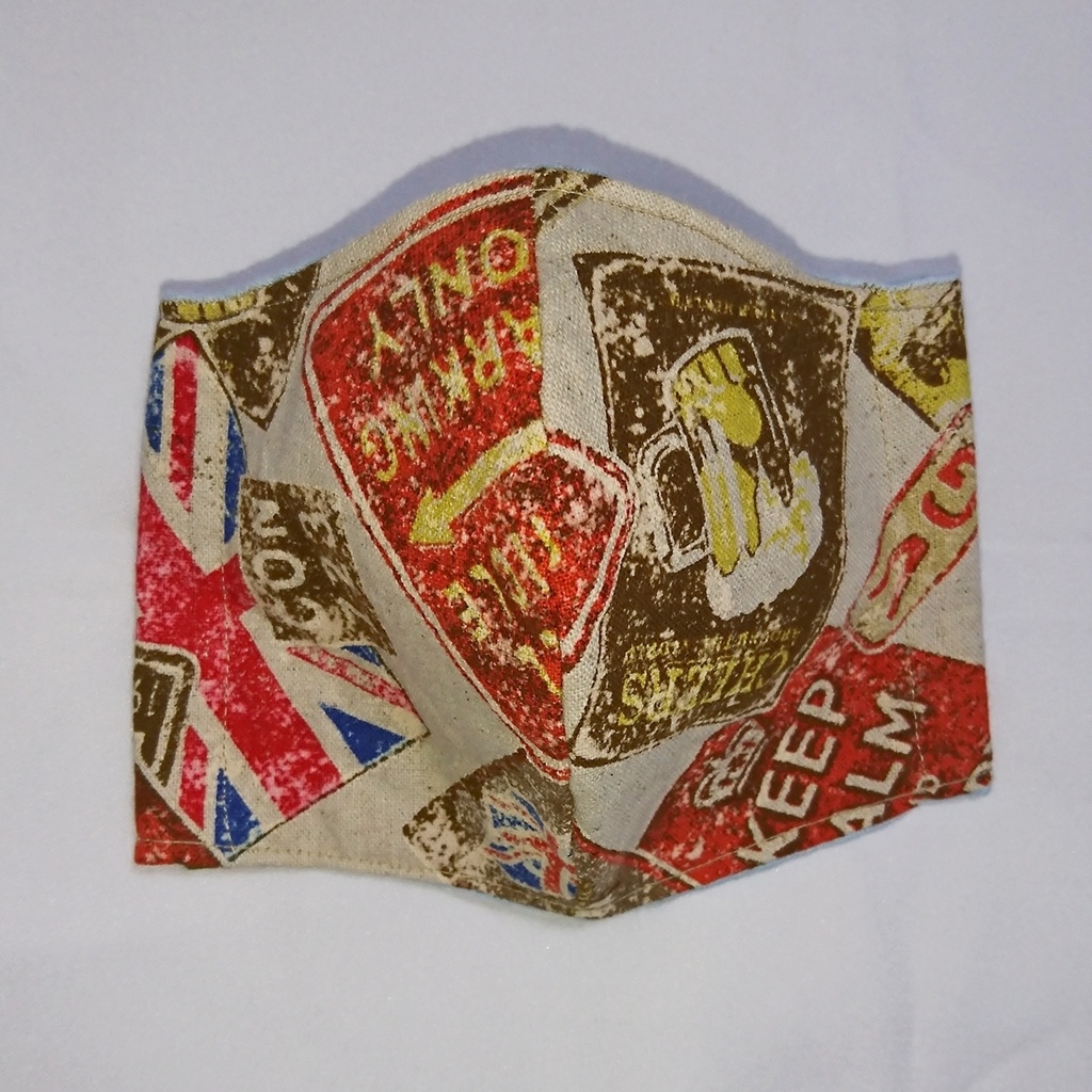 ハンドメイドマスク B品シロクマとイギリス柄