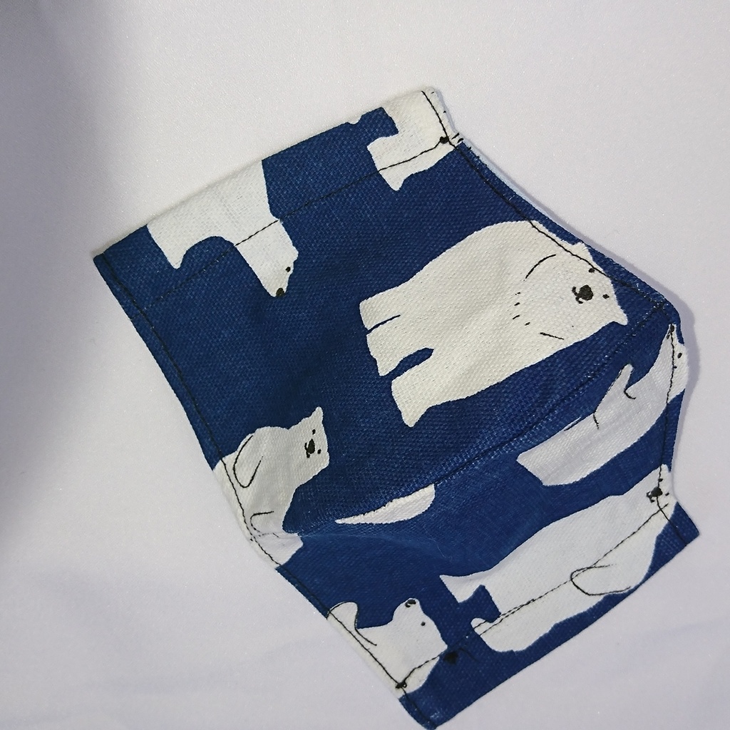 ハンドメイドマスク B品シロクマとイギリス柄