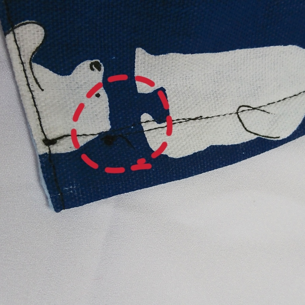 ハンドメイドマスク B品シロクマとイギリス柄