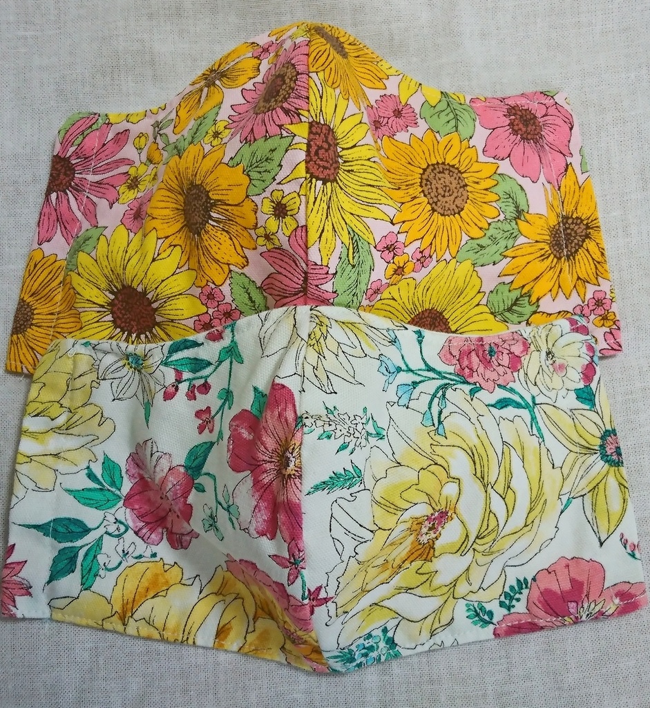 ハンドメイド マスク お花柄