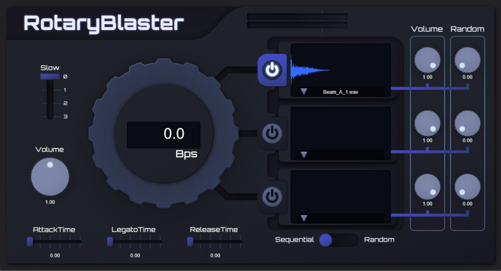 【VST3i】RotaryBlaster 効果音用シンセサイザー