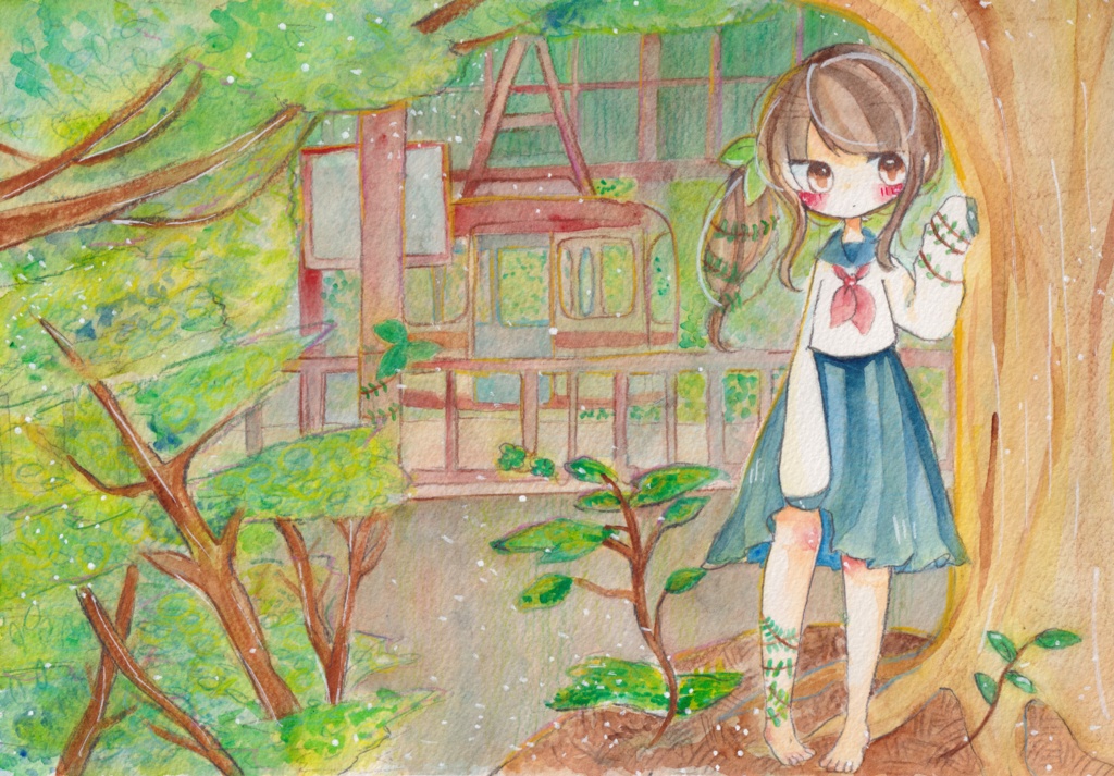 【原画】奥多摩ロープウェーにて