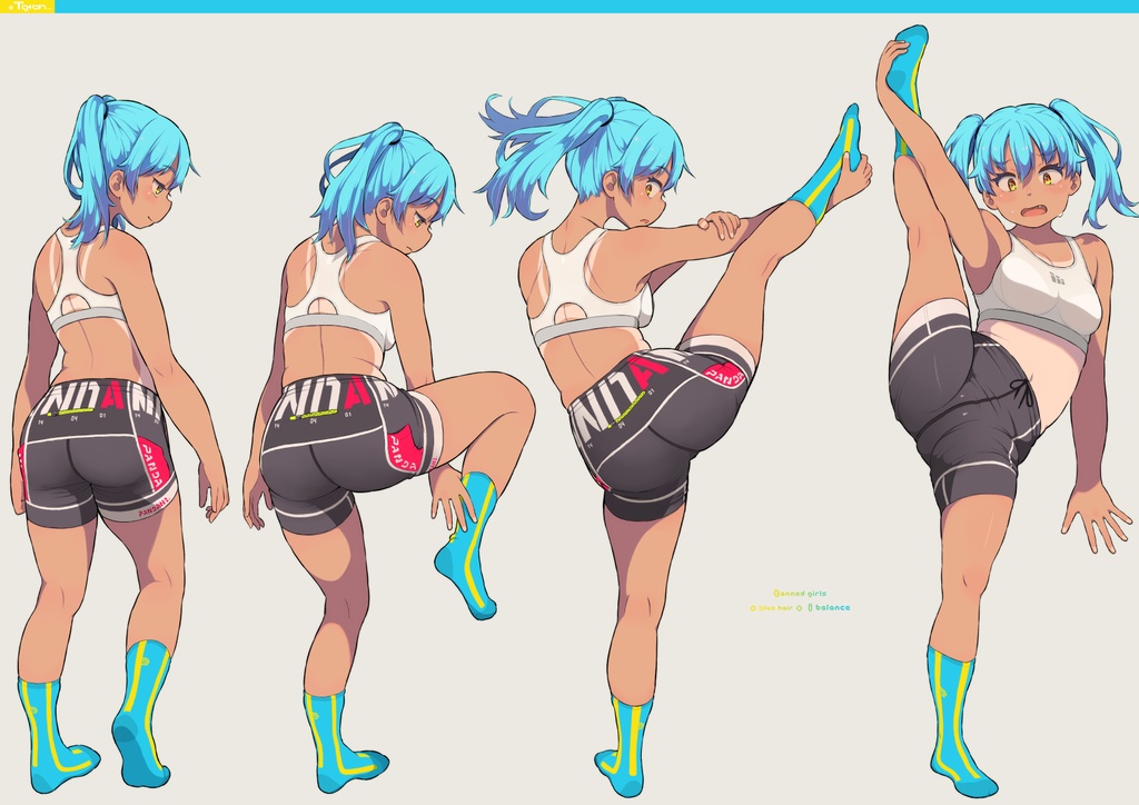 青髪日焼けの子。#3