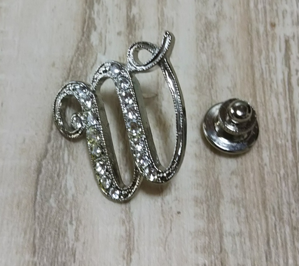 ガンダムWのタックピン(Wの花文字タックピン&チャーム)