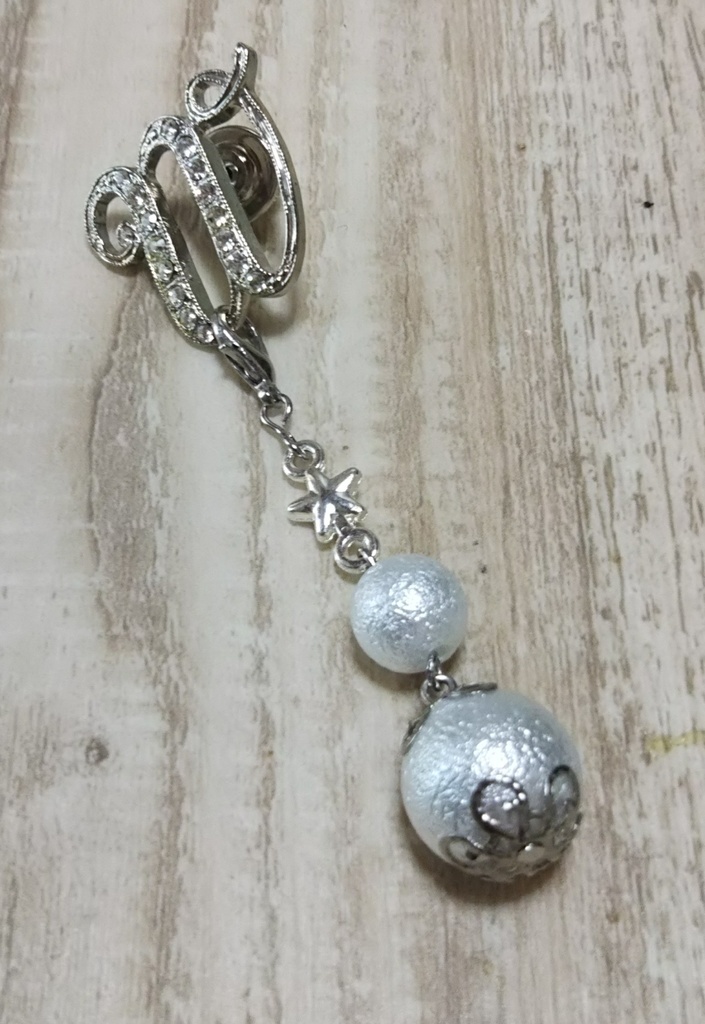 ガンダムWのタックピン(Wの花文字タックピン&チャーム)