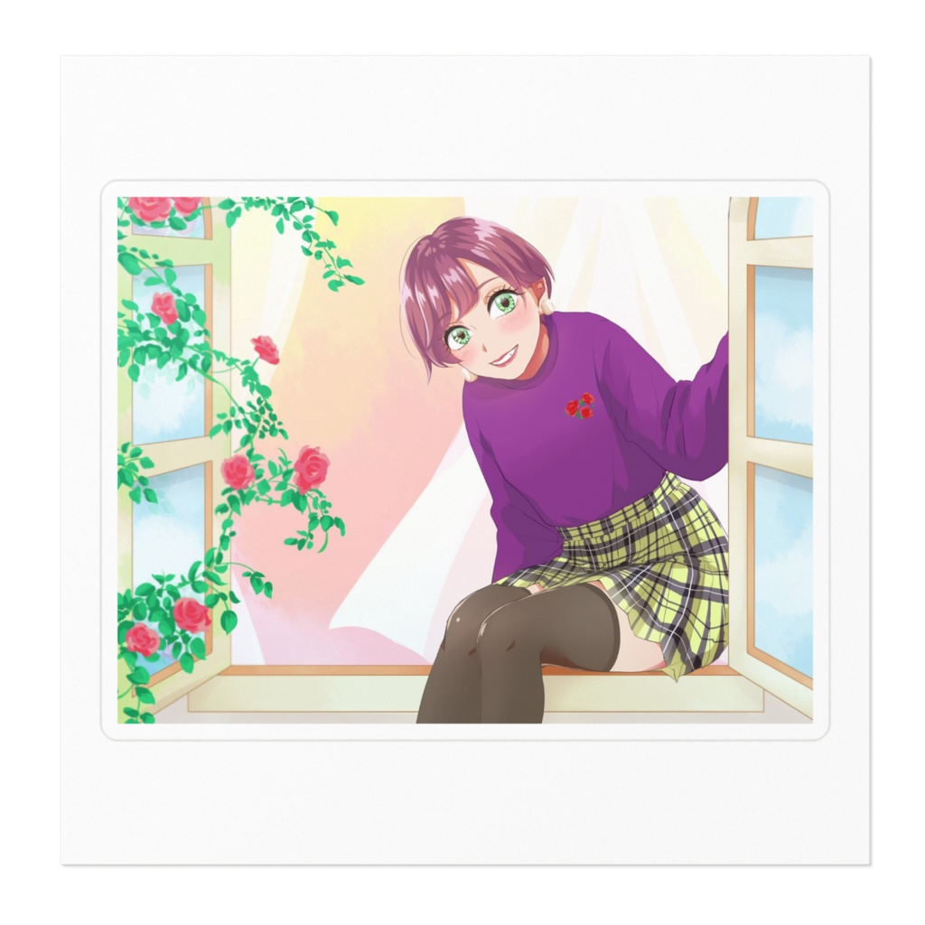 オリジナルイラスト ステッカー① (屋根裏ver)
